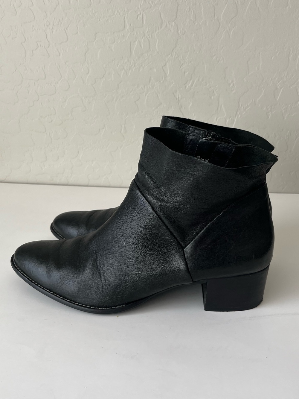 Paul Green Nelly Soft Leather Ankle Boots Booties Black Size PG 8 US 10.5 - Picture 3 of 9